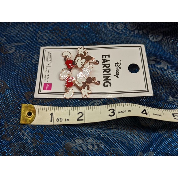 Disney Japan Mickey Mouse Happy Pose Clip On Earrings WT - Picture 5 of 8